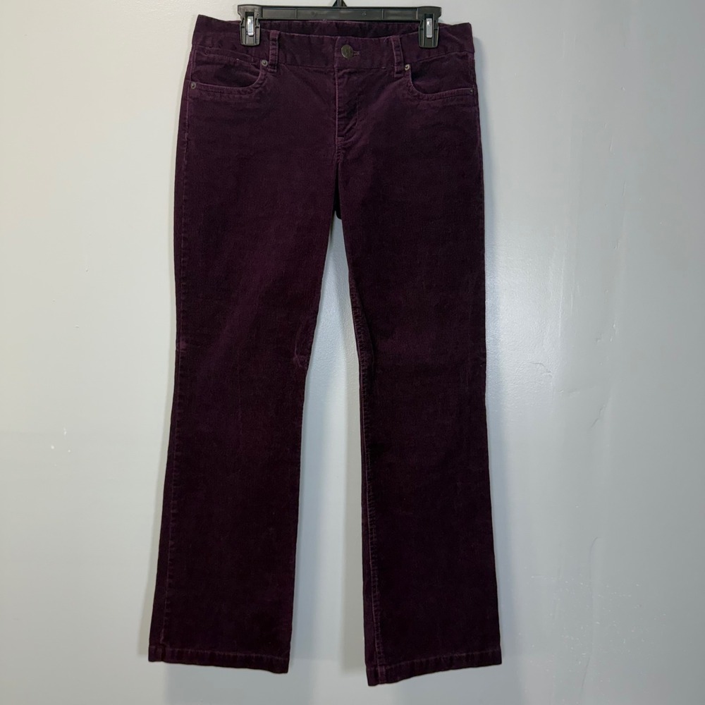 J Crew Favorite Fit Purple Corduroy Pants 6S Low Rise Straight Leg 95825